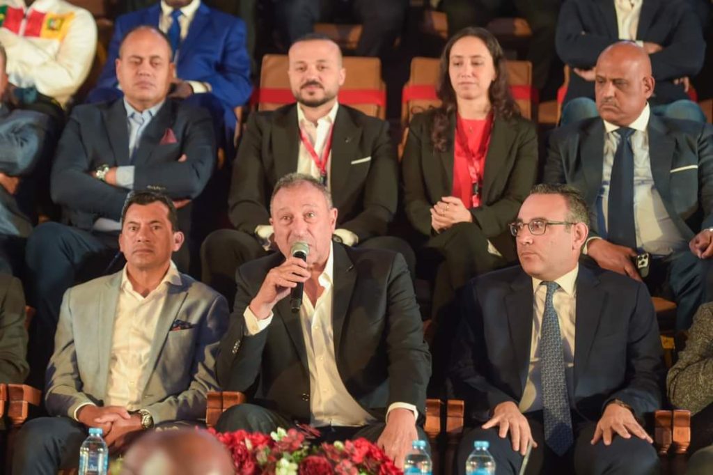 إفتتاح بطولة أفريقيا للكرة الطائرة بالنادي الأهلي بالجزيرة