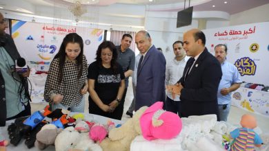 محافظ المنيا يزور معرض تحيا مصر لتوزيع 10آلاف قطعة ملابس مجانا بسمالوط