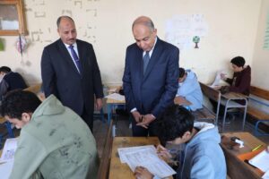 محافظ المنيا يتفقد لجان امتحانات الشهادة الإعدادية