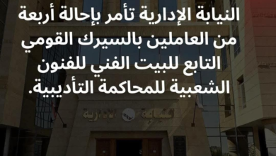 النيابة الإدارية تحيل 4 مسؤولين بالسيرك القومي للمحاكمة التأديبية