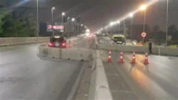 بسبب هبوط أرضي كبير تحويلات مرورية بطريق الإسكندرية الصحراوي