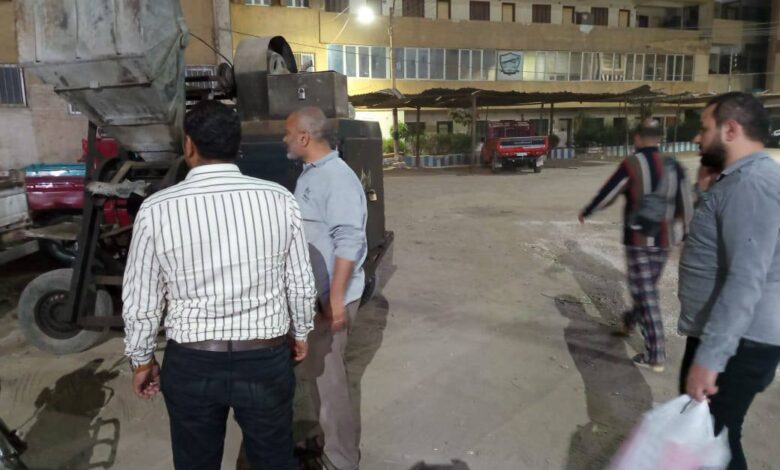 رئاسة مركز بنى مزار ..ازالة 12حالات تعدى على ارض زراعية و بناء مخالف 