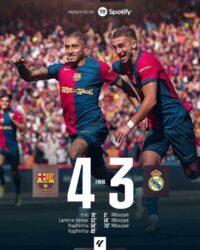 بـ ريمونتادا برشلونية الفريق الكتالوني يفوز علي الملكي بـ الدوري الإسباني