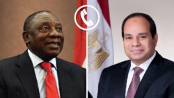 تلقى الرئيس السيسي اليوم، اتصالًا هاتفيًا من رئيس جنوب أفريقيا.
