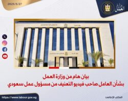 بيان من وزارة العمل بشأن العامل صاحب فيديو التعنيف من مسؤول عمل سعودي