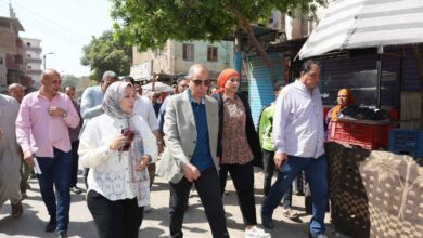 محافظ المنيا يتفقد الأعمال الإنشائية لمشروع المجمع السكني بديل عمارات الإيواء بمنطقة السلخانة بحي جنوب مدينة المنيا