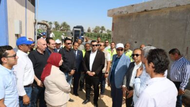 محافظ المنيا يستقبل وزير الإسكان خلال زيارة ميدانية لتفقد مشروعات مياه الشرب والصرف الصحى بالمنيا