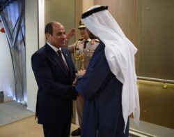 استقبل سمو الشيخ محمد بن زايد الرئيس عبدالفتاح السيسي بمطار أبوظبي الدولي.