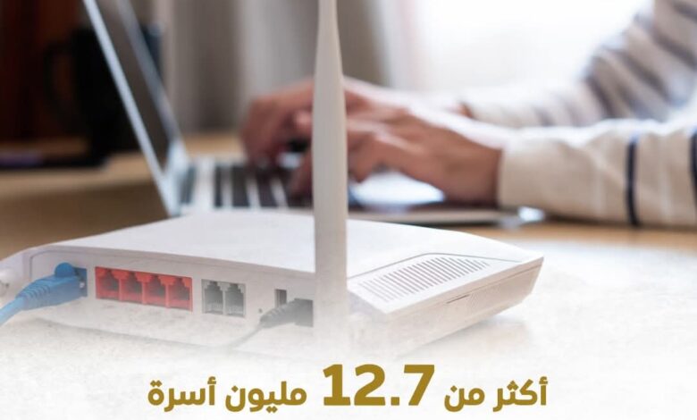قطاع الاتصالات إرتفاع عدد الأسر المتصلة بالإنترنت الثابت في مصر
