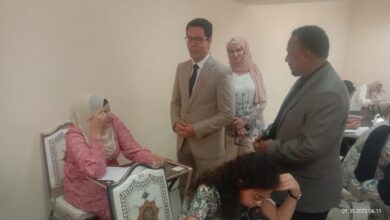 رئيس جامعة بنها يواصل تفقد سير الامتحانات وأعمال التطوير بكلية التربية النوعية