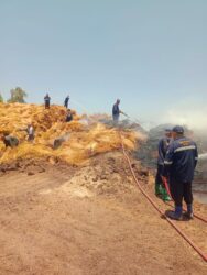 محافظ الغربية يعلن السيطرة الكاملة على حريق شونة كتان بشبراملس