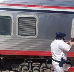 خروج قطار القاهرة الاسكندرية من على القضبان فى المنوفية
