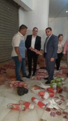 الجيزة تضبط ٩ أطنان لانشون مجهول المصدرغير صالح للاستهلاك الآدمي بالطالبية.