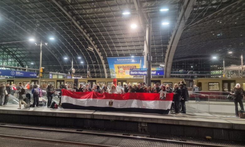 الجاليات المصرية في بلجيكا وأوروبا ترحب بالرئيس السيسي لدي وصوله ببروكسل