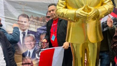 الجالية المصرية قامت بنحت تمثال للرئيس السيسي إحتفاء بجهوده الوطنية