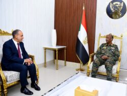 وزير الخارجية يلتقي الفريق أول ركن عبد الفتاح البرهان رئيس مجلس السيادة السوداني. 