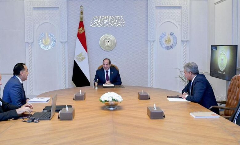 الرئيس السيسي إجتمع اليوم مع مدبولي، ووزير السياحة والآثار،و محمد السعدي