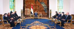 إستقبل الرئيس السيسي اليوم وفد مجلس الكنائس العالمي برئاسة القس البروفيسور دكتور/ جيري بيلاي.