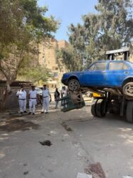 محافظة الجيزة ترفع كفاءة مدخل المجزر الآلي وتُنهي التكدسات المرورية بطريق اللبيني.