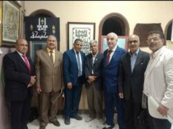 إفتتاح ملتقي الخط العربي الاول "جواهر الحروف بنادي الكشافة البحرية بالإنفوشي"