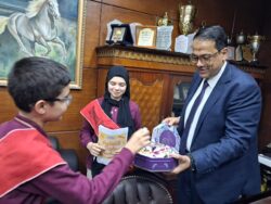 التعليم.. بوابتنا للمستقبل حوار صحفى لطلاب مدرسة الشهيد اللواء حسين جابر الرسمية للغات مع وكيل الوزارة