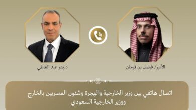 إتصال هاتفي بين وزير الخارجية ونظيره السعودي