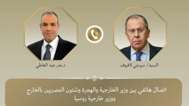 إتصال هاتفي بين وزير الخارجية ونظيره الروسي