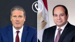 تلقى الرئيس السيسي، اليوم، اتصالًا هاتفيًا من السيد كير ستارمر، رئيس وزراء المملكة المتحدة.