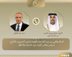 إتصال هاتفي بين وزير الخارجية ورئيس الوزراء ووزير خارجية قطر