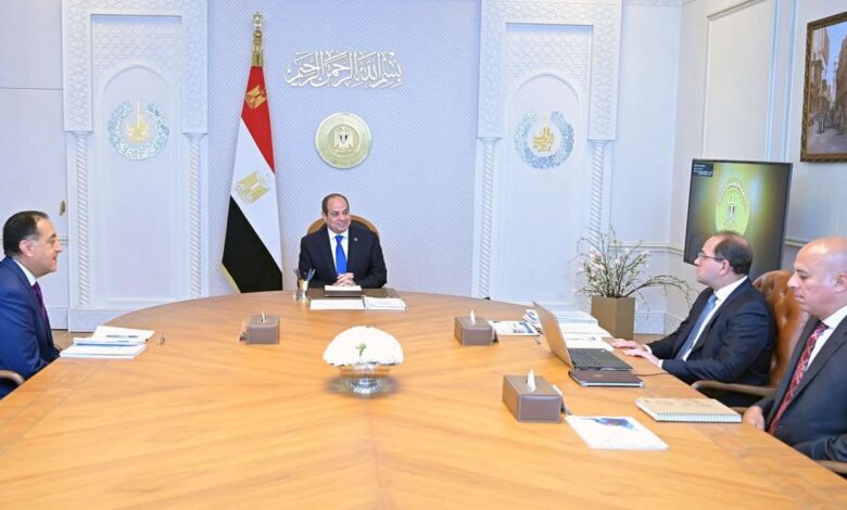 الرئيس السيسي اجتمع اليوم مع الدكتور مصطفى مدبولي والسيد أحمد كجوك