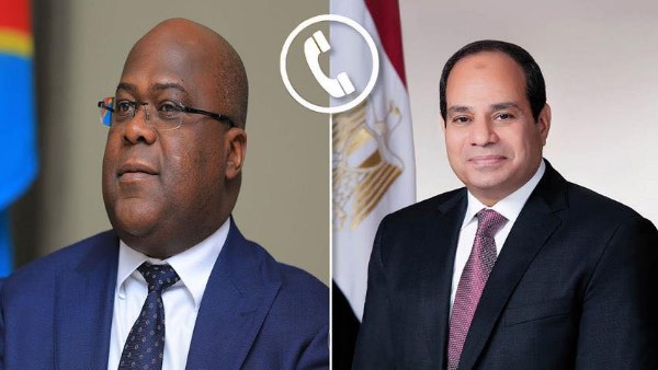تلقى الرئيس السيسي اتصالاً من رئيس الكونغو الديمقراطية ويؤكد دعم مصر لاتفاق السلام