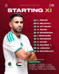 تشكيل منتخب الجزائر الرسمي لمواجهة السودان في أمم أفريقيا 2025