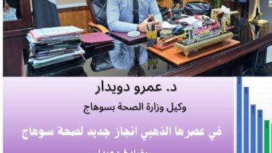 في عصرها الذهبي انجاز جديد لصحة سوهاج «بقيادة دويدار»