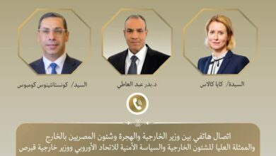 وزير الخارجية يبحث هاتفيا مع الممثلة العليا للاتحاد الأوروبي ونظيره القبرصي تعزيز الشراكة الاستراتيجية