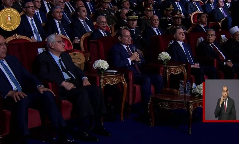 كلمة الرئيس السيسي في الإحتفال بعيد الشرطه
