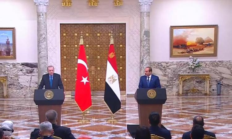 الرئيس السيسي يؤكد العزم المشترك بين مصر وتركيا