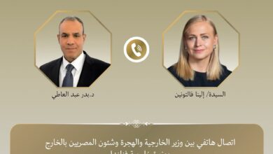 إتصال هاتفى بين وزير الخارجية ونظيرته الفنلندية