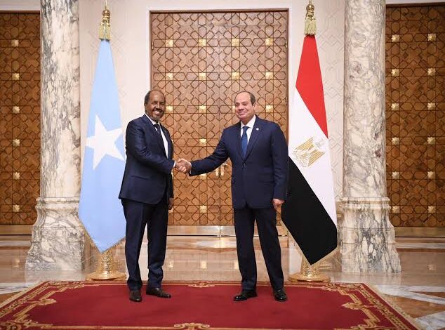 الرئيس السيسي إستقبل اليوم رئيس جمهورية الصومال الشقيقة