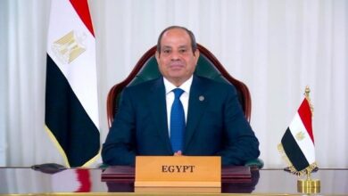 الرئيس السيسى يشارك عبر الفيديو كونفرانس فى اجتماع دعا له الاتحاد الأوروبى حول التطورات الإقليمية.