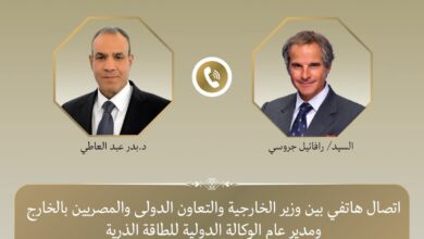 إتصال هاتفي بين وزير الخارجية والمدير العام للوكالة الدولية للطاقة الذرية