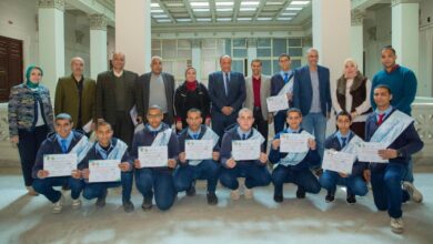 مياه الإسكندرية تكرّم أوائل المدرسة الفنية الثانوية لمياه الشرب والصرف الصحي