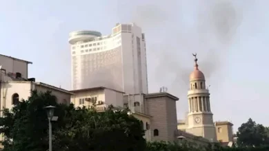 مستشفي القصر العيني نشوب حريق في مبني الإستقبال