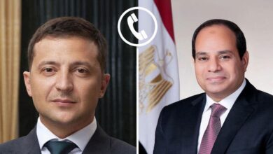 تلقى السيد الرئيس عبد الفتاح السيسي اليوم اتصالًا هاتفيًا من الرئيس الأوكراني فولوديمير زيلينسكي.