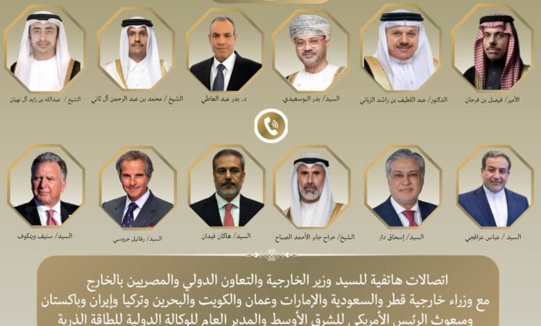 إتصالات هاتفية مكثفة لوزير الخارجية لبحث تصاعد التوترات الإقليمية وجهود خفض التصعيد