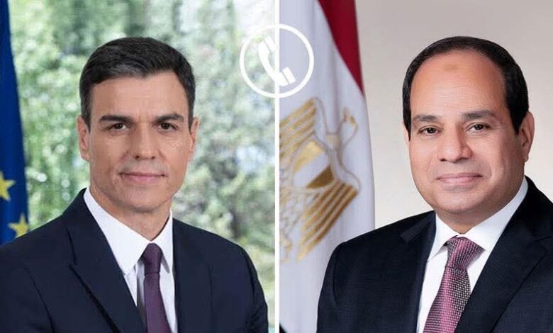 تلقى السيد الرئيس عبد الفتاح السيسي، اليوم، اتصالاً هاتفياً من السيد بيدرو سانشيز، رئيس وزراء إسبانيا.