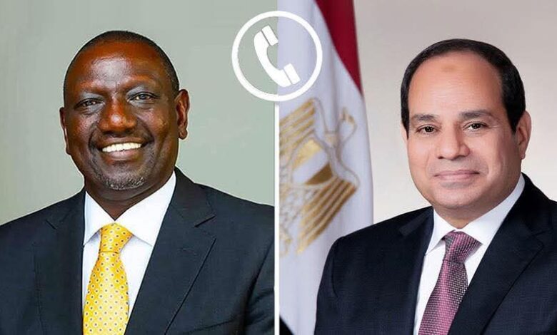 الرئيس السيسي أجري اليوم اتصالًا هاتفيًا بالرئيس رئيس جمهورية كينيا