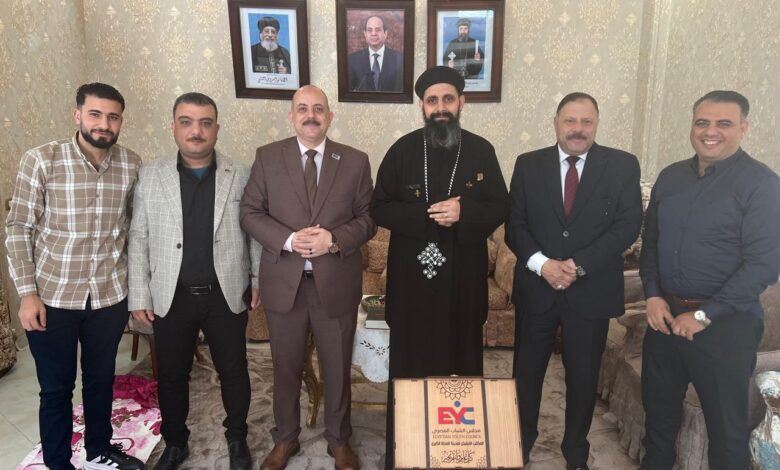 مجلس الشباب المصري بالمحلة الكبرى يهنئ الأقباط بعيد القيامة من قلب كنيسة العذراء بالمحلة