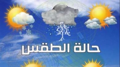 حالة الطقس غدا الإثنين 6/4/2026 في مدن ومحافظات مصر امطار خفيفه واتربه.