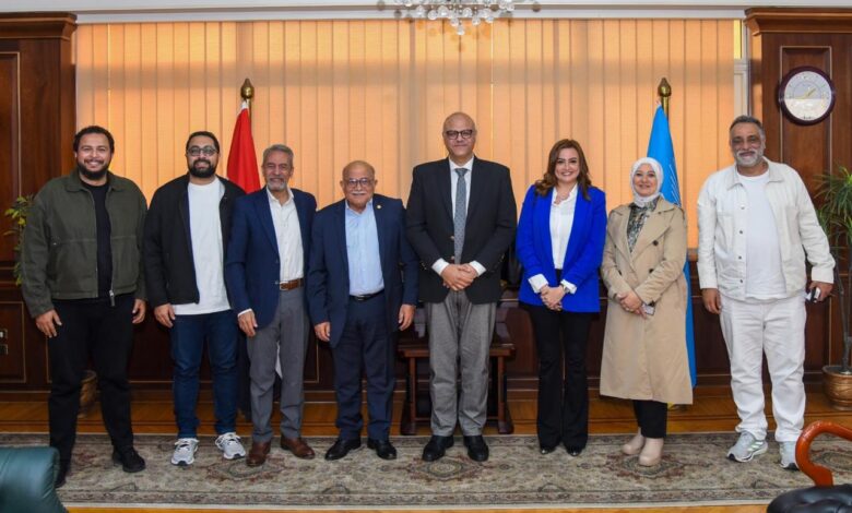 محافظ الإسكندرية يستقبل وفد مهرجان الإسكندرية الدولي للفيلم القصير