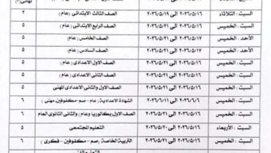محافظ الإسكندرية يعتمد جداول امتحانات الفصل الدراسي الثاني للعام 20252026